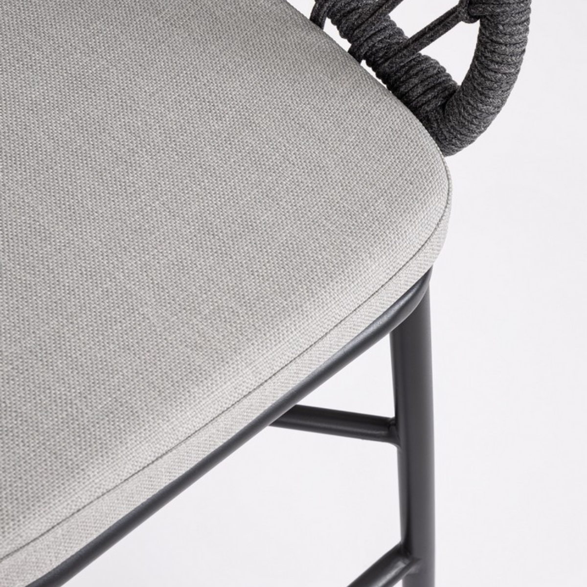 BT LASVEGAS Black design Polyrattan outdoor bar stool